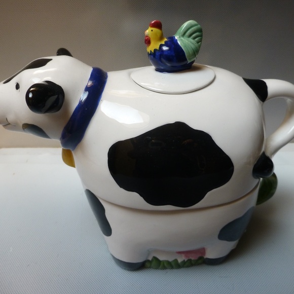 COW COLLECTORS TEA COFFEE POT AND CUP - Picture 1 of 4